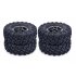 4Pcs 1 9  Beadlock Wheel Rim   1 9 Rubber Tires Set for 1 10 RC Crawler Axial SCX10 90046 Traxxas TRX 4 Redcat GEN 8 RC Car Parts black