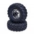 4Pcs 1 9  Beadlock Wheel Rim   1 9 Rubber Tires Set for 1 10 RC Crawler Axial SCX10 90046 Traxxas TRX 4 Redcat GEN 8 RC Car Parts black