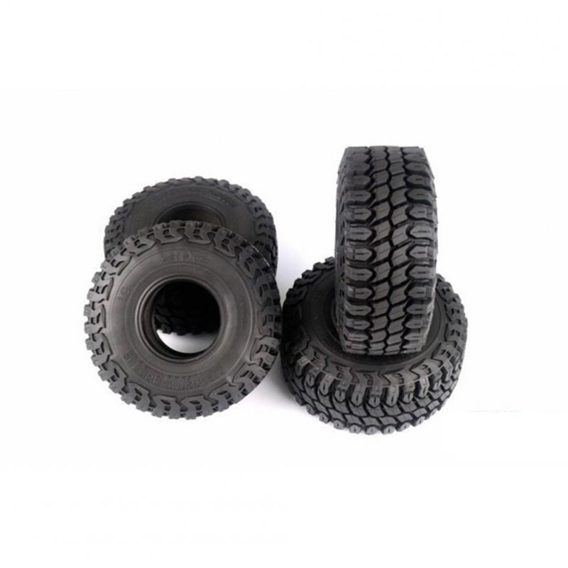 4Pcs 1.9 Inch 125mm 1/10 Rock Crawler Rubber Tires for D90 TRX-4 Defender TRX-6 G63 SCX10 II AXIAL 90046 TF2 4PCS