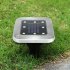 4Pcs 8LEDs Solar Powered Buried Light Underground Lamp for Outdoor Path Way Patio Garden Yard warm light