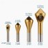 4Pcs 90 Degree Chamfer Countersink Chamfer Deburring Tool Set High Speed Steel Titanium Coated Metal Wood Drill Bits Countersunk Head Chamfering Tools titanium 