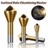 4Pcs 90 Degree Chamfer Countersink Chamfer Deburring Tool Set High Speed Steel Titanium Coated Metal Wood Drill Bits Countersunk Head Chamfering Tools titanium 
