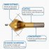 4Pcs 90 Degree Chamfer Countersink Chamfer Deburring Tool Set High Speed Steel Titanium Coated Metal Wood Drill Bits Countersunk Head Chamfering Tools titanium 