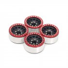 4Pcs Aluminum Alloy 1 9  Wheels Rims for 1 10 RC Crawler Axial SCX10 SCX10 II 90046 Traxxas TRX4 D90 Red   black