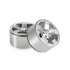 4Pcs Aluminum Alloy 202  Wheels Rims for 1 10 RC Crawler Axial SCX10 SCX10 II 90046 Traxxas TRX4 D90 silver