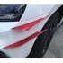 4Pcs Car Front Bumper Canard Lip Splitter Fin Body Spoiler Universal Modified Decoration  red
