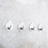 4Pcs Free Punching Drop Shape Stainless Steel Hanging Hooks for Kitchen Bathroom 4pcs