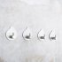4Pcs Free Punching Drop Shape Stainless Steel Hanging Hooks for Kitchen Bathroom 4pcs