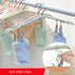 4Pcs Portable Folding Drying Rack Multifunctional Retractable Clothes Hanger with Clips Nordic pink