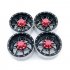 4Pcs RC Rock Crawler Metal Rims 1 9 Inches Beadlock for 1 10 Axial SCX10 90046 TAMIYA CC01 D90 D110 TF2 red