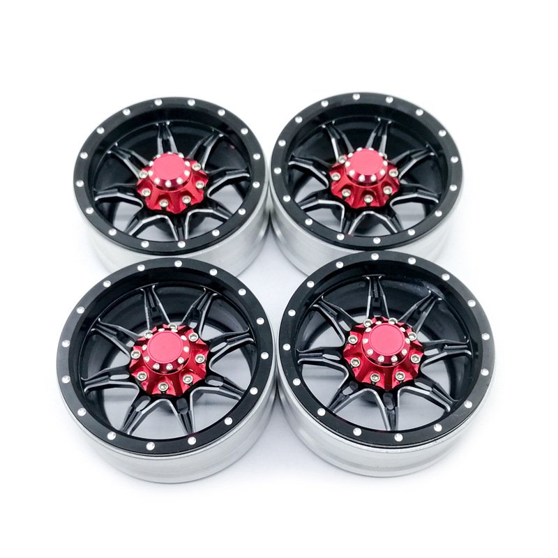 4Pcs 1.9'' Alloy Beadlock Wheel Rims For Axial SCX10 TAMIYA CC01 1/10 RC Crawler 