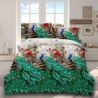 4Pcs/Set 3D Printed Stylish Bed Set Bed Sheet Quilt Cover Pillowcases Wedding Housewarming Decoration