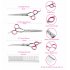 4Pcs Set 7Inches Pet Dog Grooming Scissors Straight Curved Thinning Shears Trimmer Kits