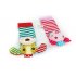 4Pcs Set Cartoon Infant Toddler Baby Cloth Toy Piggy Dog Wrist Bell and Socks