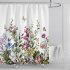 4Pcs Set Shower Curtain 180 180cm Non Slip Rug Toilet Lid Cover Bath Mat for Bathroom yul 2131