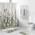 4Pcs Set Shower Curtain 180 180cm Non Slip Rug Toilet Lid Cover Bath Mat for Bathroom yul 2168