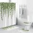4Pcs Set Shower Curtain 180 180cm Non Slip Rug Toilet Lid Cover Bath Mat for Bathroom yul 2168