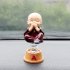 4Pcs Set Spring Cute Cartoon Little Monk Doll Decoration Auto Dashboard Shaking Head Ornament