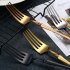 4Pcs Set Stainless Steel Cutlery Set Cutter Fork Spoon Western Style Food Tableware Rose gold