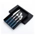 4Pcs Set Stainless Steel Cutlery Set Cutter Fork Spoon with Handle 4pcs set