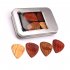 4Pcs Set Wooden Plectrums Picks Guitar Bass Banjo Accessory with Storage Case  Heart shaped