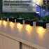 4Pcs Solar Lamp LED Waterproof Outdoor Light for Waterproof Landscape Step Stair Deck Yard Balcony Fence Black warm light