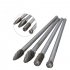 4Pcs Working Tungsten Steel Long Burr Set Grinding Head Drill Bits Shank Rotary Files Double Cut Milling Tool Carving 150 160mm 4pcs set