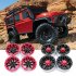 4Pcs set 1 9in Alloy Wheel Rim Beadlock Simulation RC Car Part for 1 10 D90 4WD SCX10 TRX4 red