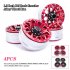 4Pcs set 1 9in Alloy Wheel Rim Beadlock Simulation RC Car Part for 1 10 D90 4WD SCX10 TRX4 red