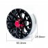 4Pcs set 1 9in Alloy Wheel Rim Beadlock Simulation RC Car Part for 1 10 D90 4WD SCX10 TRX4 black