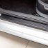 4Pcs set 3D Carbon Fiber Black Car Door Sill Scuff Plate Cover Anti Scratch Sticker black