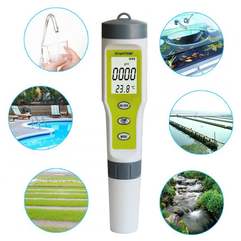 Water Tester Ph/ec/temp Meter Water Quality Tester Test Tools for Swimming Pool Drinking Water Aquariums