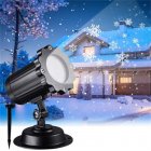4W LED Snowflake Projection Light 110-240V IP65 Waterproof High Brightness Snowflake Pattern Outdoor Projector Lamp
