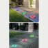 4W LED Solar Garden Light Built in Solar Panel Weatherproof Color Changing Outdoor Courtyard Lamp For Fence Pathway Trees Garden Yard Flying saucer model