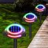 4W LED Solar Garden Light Built in Solar Panel Weatherproof Color Changing Outdoor Courtyard Lamp For Fence Pathway Trees Garden Yard Flying saucer model