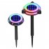 4W LED Solar Garden Light Built in Solar Panel Weatherproof Color Changing Outdoor Courtyard Lamp For Fence Pathway Trees Garden Yard Flying saucer model