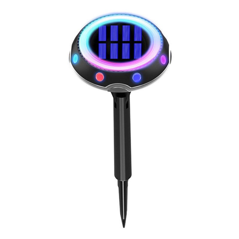 4W LED Solar Garden Light Built-in Solar Panel Weatherproof Color Changing Outdoor Courtyard Lamp
