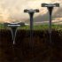 4W LED Solar Garden Light Built in Solar Panel Weatherproof Color Changing Outdoor Courtyard Lamp For Fence Pathway Trees Garden Yard Flying saucer model