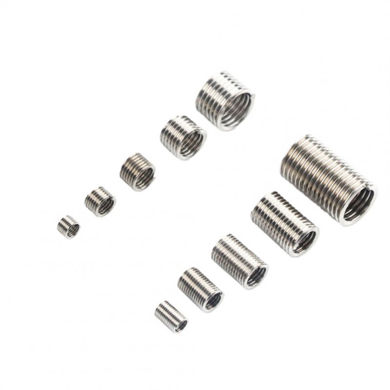 150pcs Wire Thread Repair Inserts Kit M3-m8 Stainless Steel Threaded Bushings Recovery Fasteners With Storage Box 