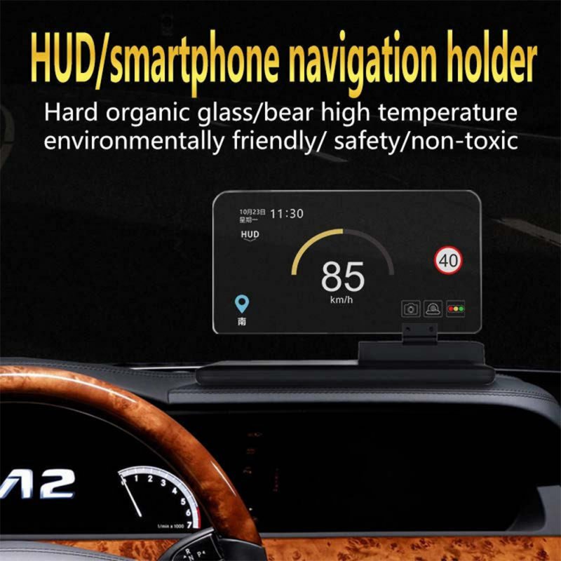 H6 6-inch Screen Car  Hud  Head-up  Display Projector Universal Phone Navigation Gps Mount 