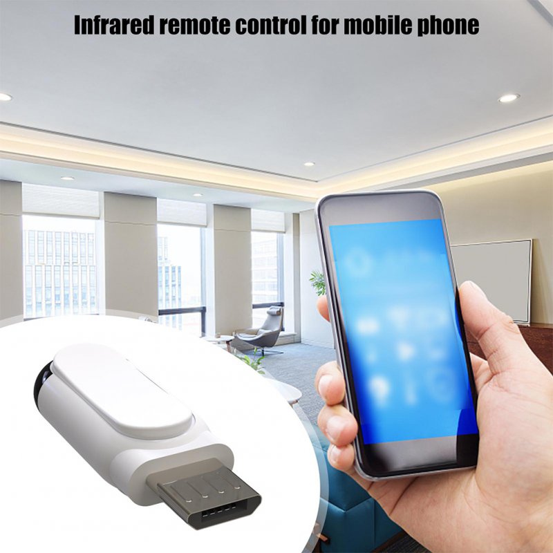 Type C / Micro Usb Interface Intelligent App Control Mobile Phone Remote Control Wireless External Infrared Appliances Adapter For Tv Fan 
