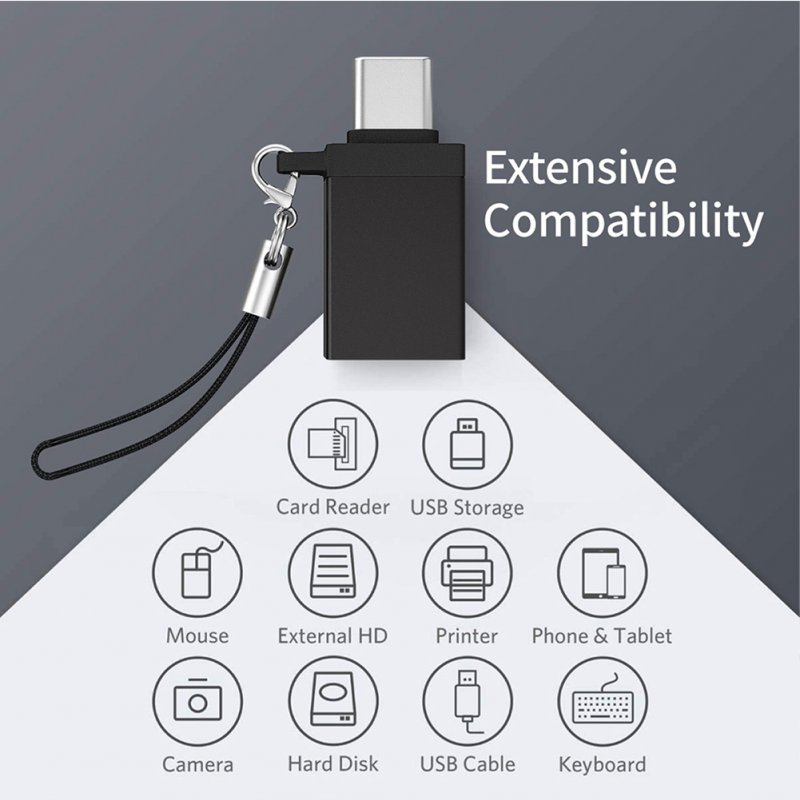 Otg Usb Adapter Type-c Male To Usb 3.0 Female Mobile Phone Data Cable Converter Usb C Male To Usb 3.0 Female 
