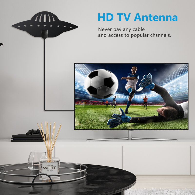 Digital Antenna TV HDTV 200 Miles Long Range HQ HDTV Indoor Antena Freeview HD 