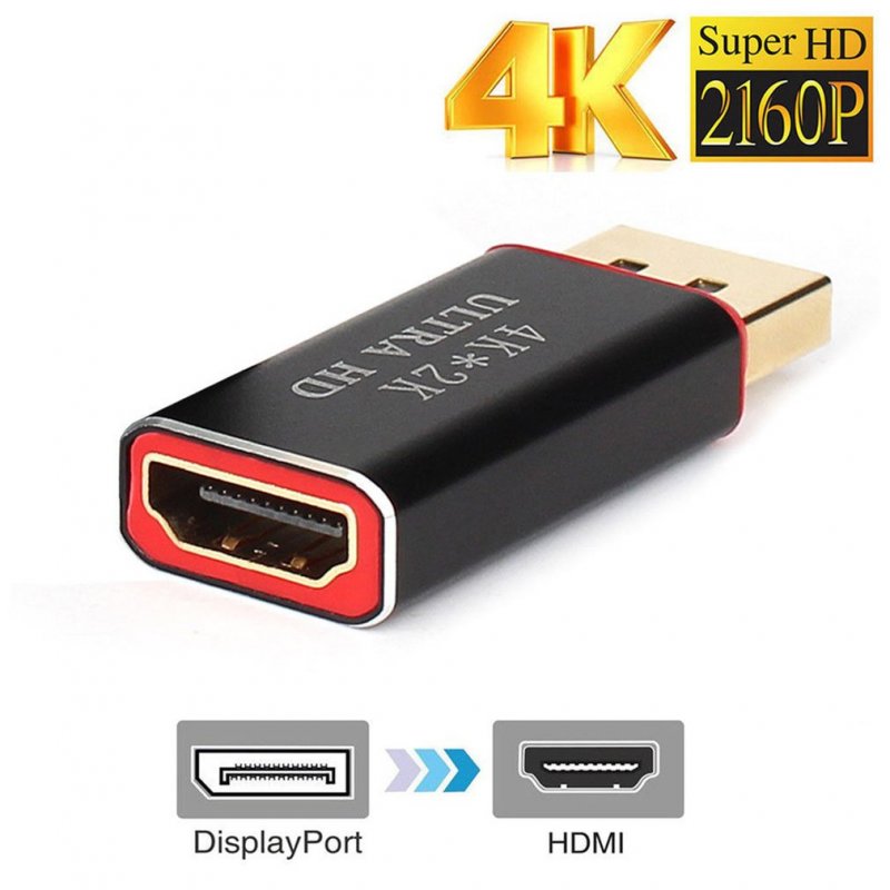 4k * 2k Large Dp to Hdmi Adapter Supports Displayport Input Hdmi 1.3video Output 4K*2K