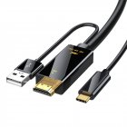 4k 60hz Hdmi-compatible To Type-c Hd Adapter Cable 1.8 Meters For Typec Interface Display Adapter Conversion Line black
