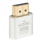 4k Ultra High definition Gold plated Hdmi  Virtualizer Portable Dummy Plug Edid Display Cheat Support All Systems silver