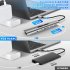 4k Usb C To Hdmi compatible Usb C Hub 8 in 1 Type c Adapter With Ethernet Port Usb 3 0 Sd tf Card Reader 100w Power Delivery silver gray