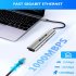 4k Usb C To Hdmi compatible Usb C Hub 8 in 1 Type c Adapter With Ethernet Port Usb 3 0 Sd tf Card Reader 100w Power Delivery silver gray