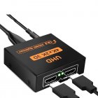 4k x 2k Hd Hdmi compatible Splitter 1 In 2 Out Hdmi compatible Splitter Switcher 1 x 2 For Tv Computer Monitor Game Equipment black