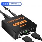 4k x 2k Hd Hdmi-compatible Splitter 1 In 2 Out Hdmi-compatible Splitter Switcher 1 x 2 For Tv Computer Monitor Game Equipment black
